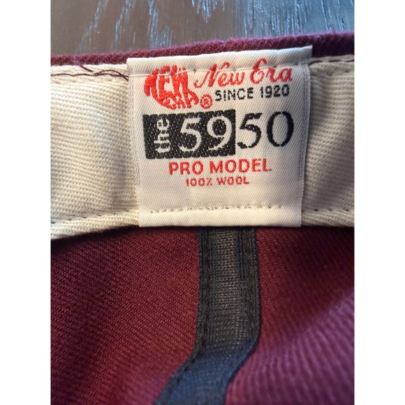 Vintage Hudson Valley Renegades MLB Hat Maroon Green 100% Wool Size 7 3/4 USA - Picture 9 of 11